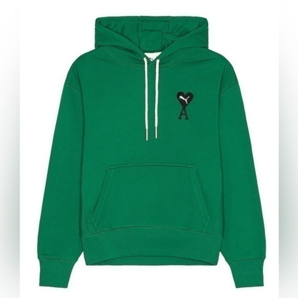 Ami Green Hoodie with Black Logo